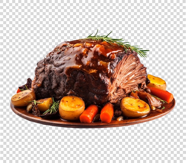 PSD pot roast in transparent background