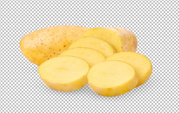 Potato isolated on alpha layer