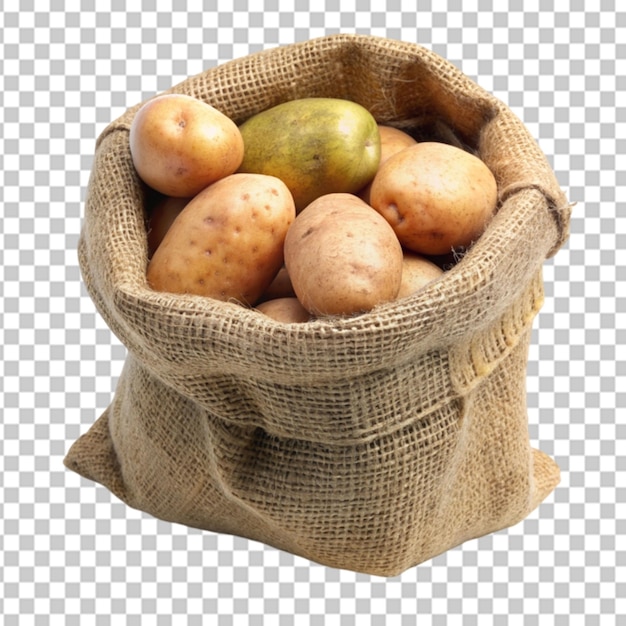 potato in the sack Transparent background