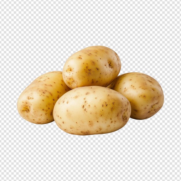 Potatoes isolated on transparent background cut out