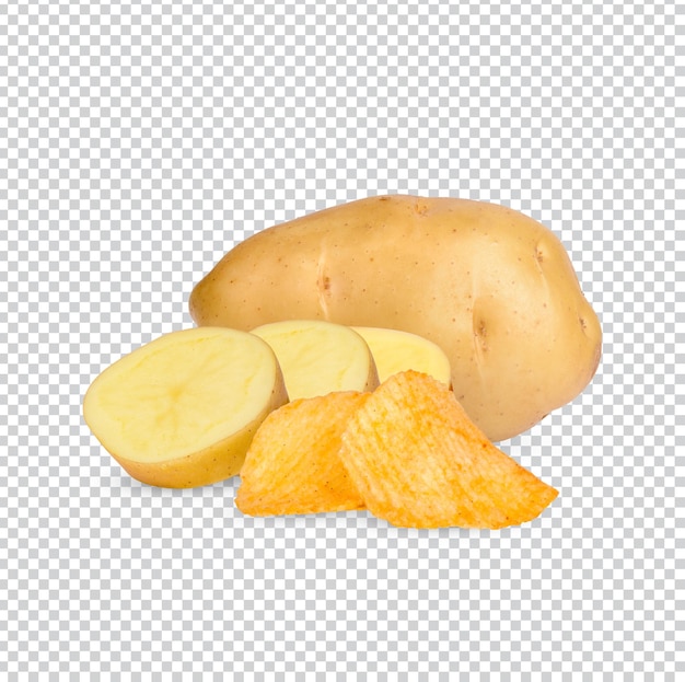 Potatoes and potato chips isolated Premium PSD