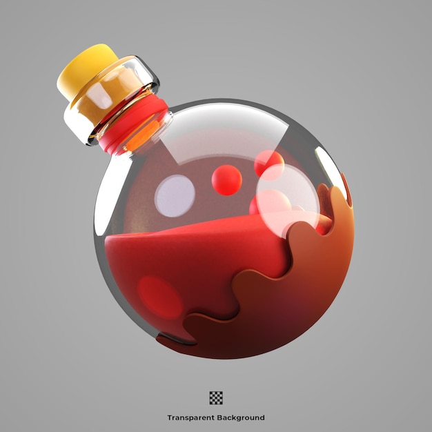 potion bottle 3D icon illustration