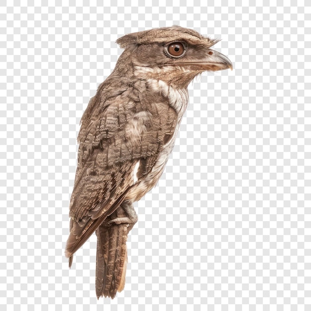 Potoo bird fly full body isolate on transparency background PSD