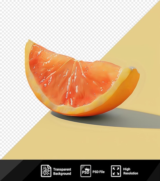 potrait liver and orange slices on a yellow background png