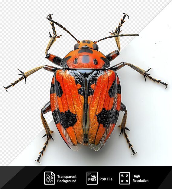 potrait shield bug on a isolated background