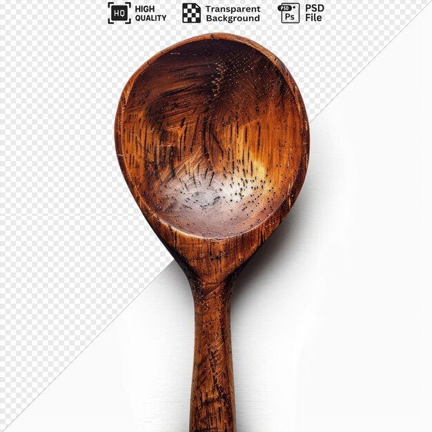 potrait text space available for your words with transparent background and wooden spoon from russia