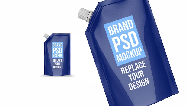 Pouch 3d rendering mockup design