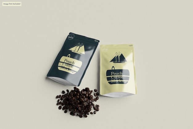 Pouch coffee mockup