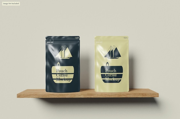 Pouch coffee mockup