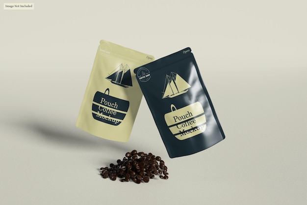 Pouch coffee mockup