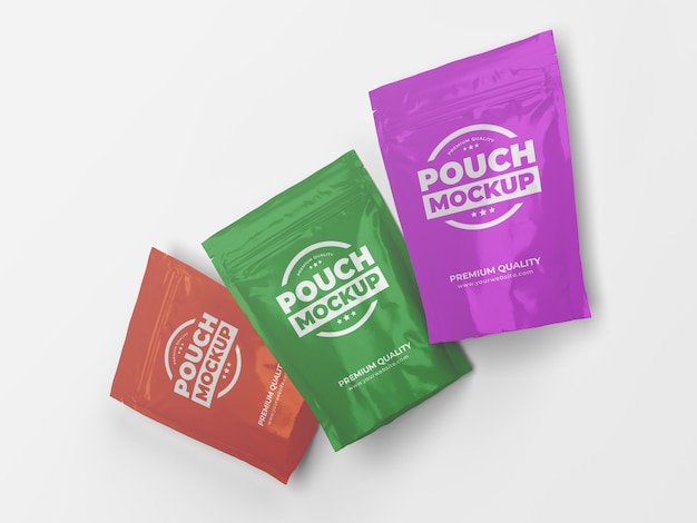 Pouch Snack Sachet Bag Packaging Mockup