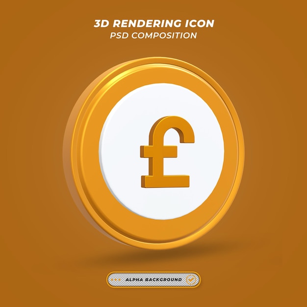 Pound Icon in 3D Rendering