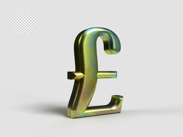 poundsterling currency 3d rendering