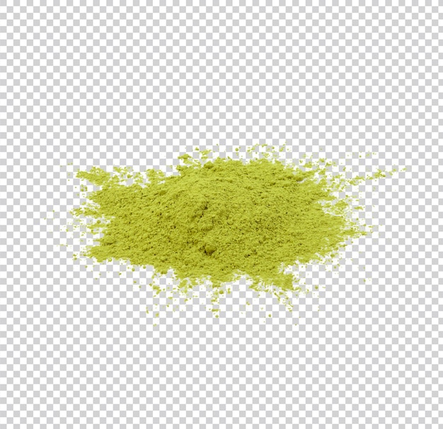 Powder green tea Isolated Premium PSD