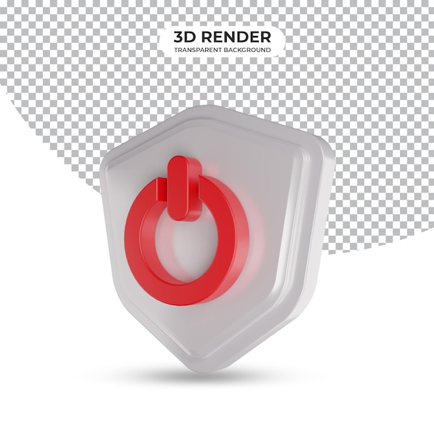 Power button 3d rendering Icon