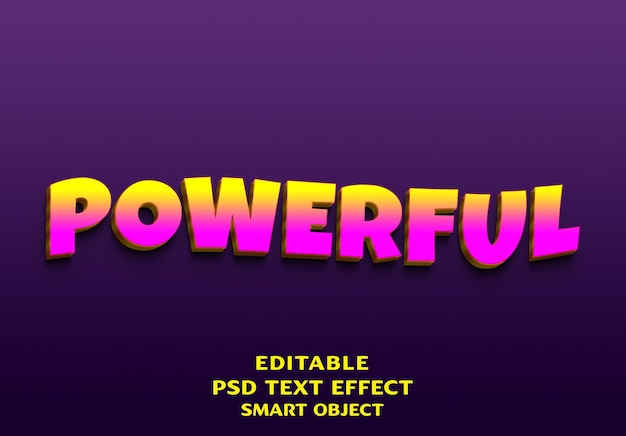 powerful 3d text effect design