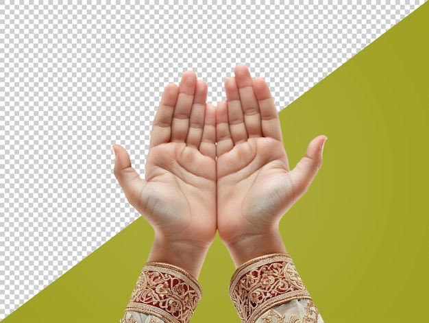 PSD praying hand with trransparent background