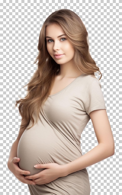 Pregnant Woman Isolated on Transparent Background