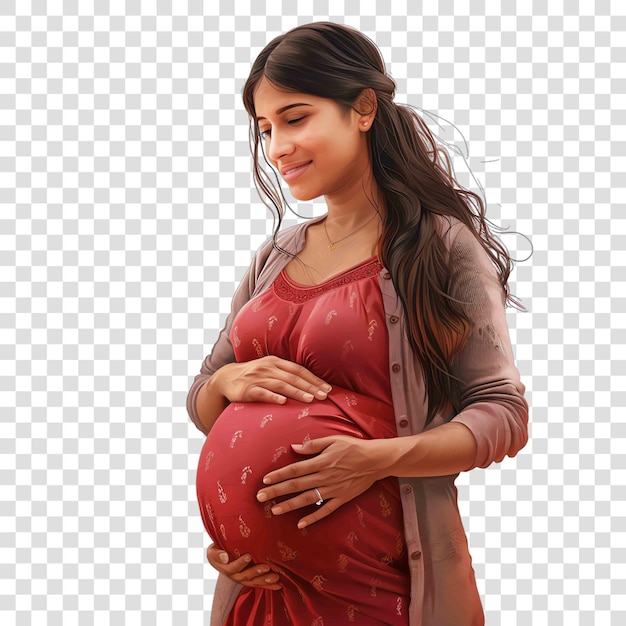 pregnant woman for national hispanic heritage month festival illustration