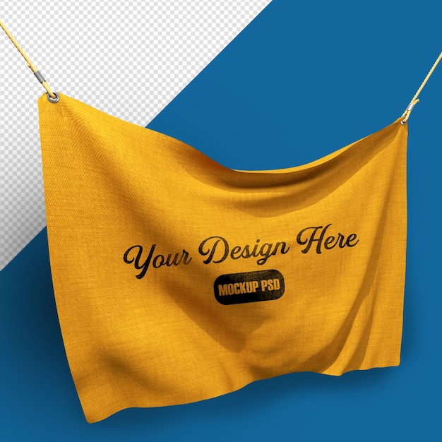 Premium 3d Fabric Banner Mockup Psd