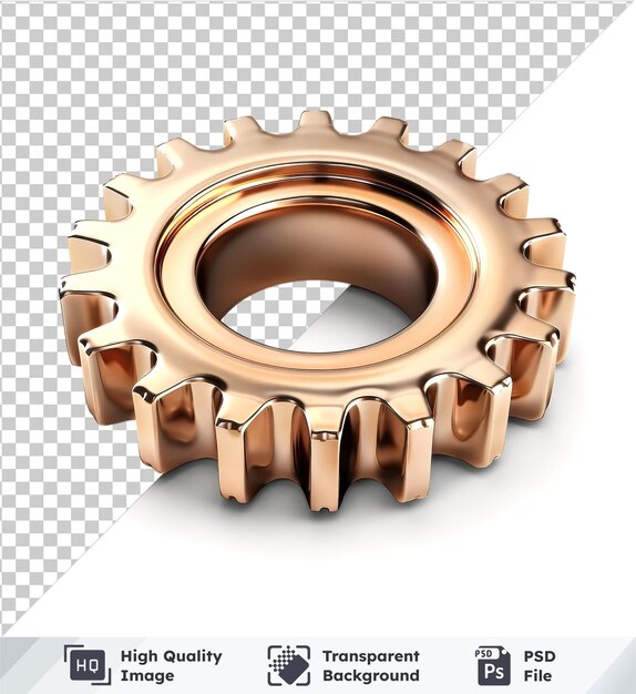 PSD premium of 3d gear icon vector illustration on a isolated background