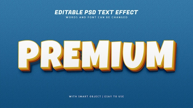 Premium 3d text effect editable