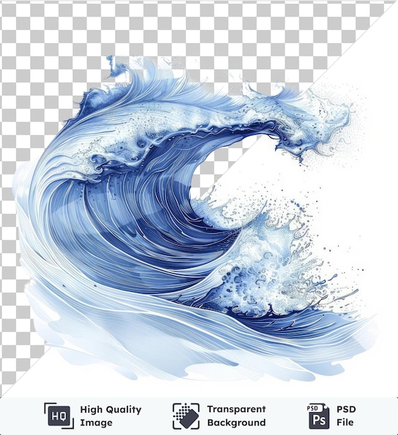 premium abstract wave scribbles vector symbol oceanic motion in the ocean