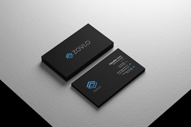 Premium black business card mockup PSD