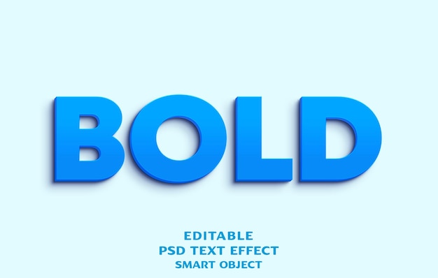 Premium BOLD PSD text effect design 3d