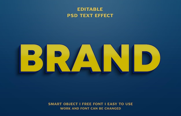 Premium Brand PSD text effect design 3d