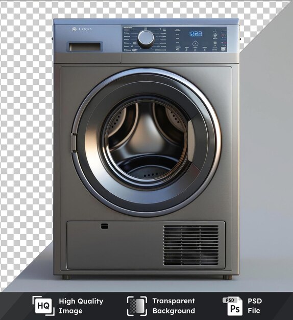 premium clothes dryer in a washing machine on a gray background