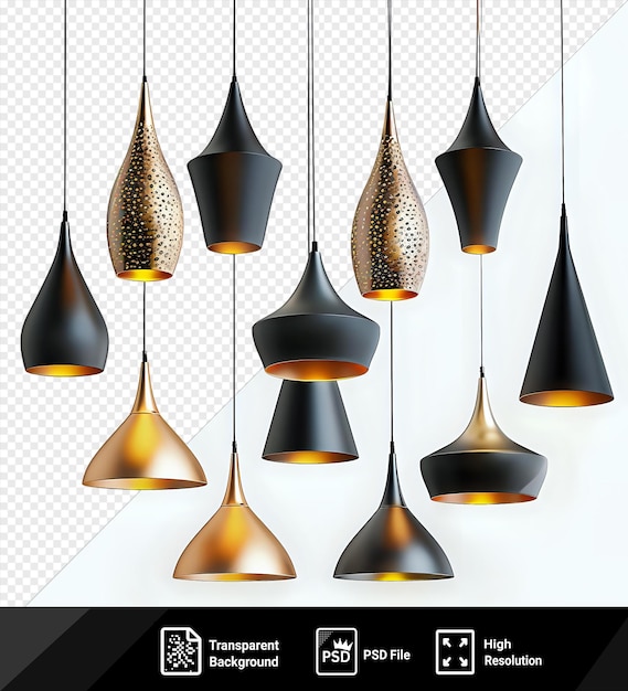 PSD premium of collection set of light fixtures png clipart