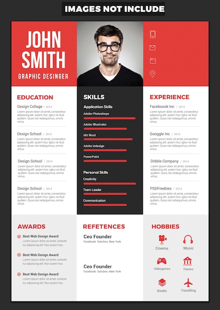 PSD premium cv template for designer