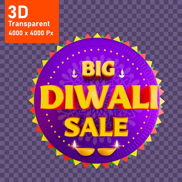 Premium Diwali sale logo 3D Diwali sale Campaign Diwali unit Diwali logo Diwali celebration