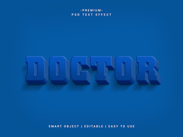 Premium Doctor Typographic Text Effect