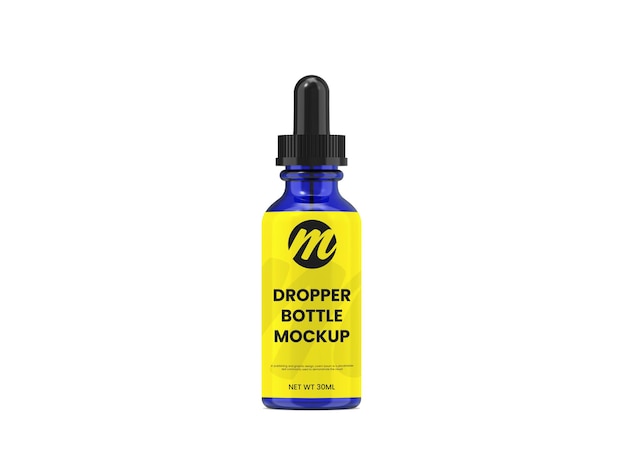 premium dropper bottle or essential oil bottle mockup