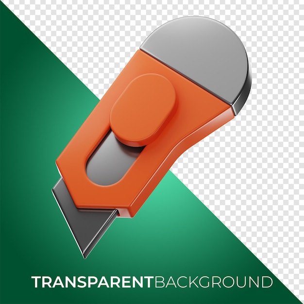 Premium Education paper cutter icon 3d rendering on isolated background PNG