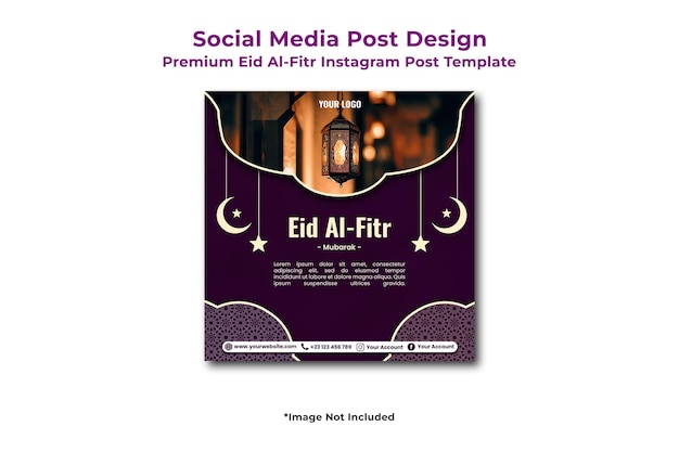 Premium Eid AlFitr Instagram Post Template