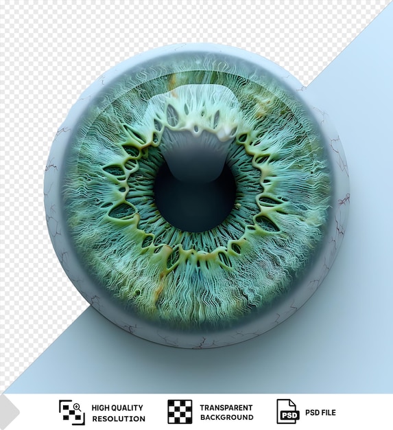 premium of green oni top view of a human eye png