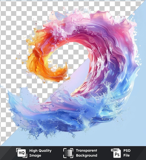 premium of high quality psd abstract paint wave vector symbol tidal surge in the ocean