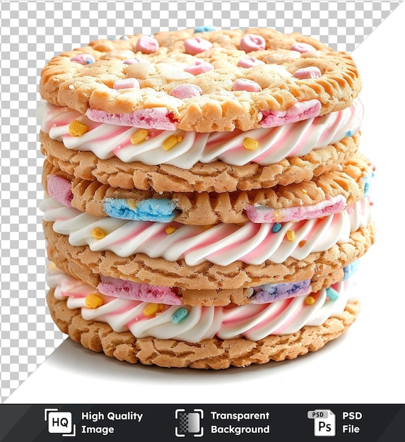 premium hyperealistic high quality cookies on a isolated background