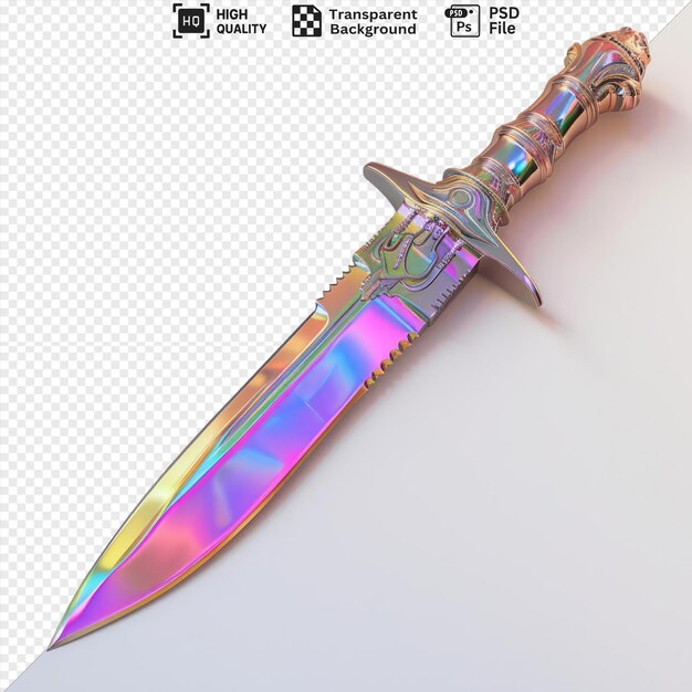 PSD premium of knife in the shape of a sword on a isolated background