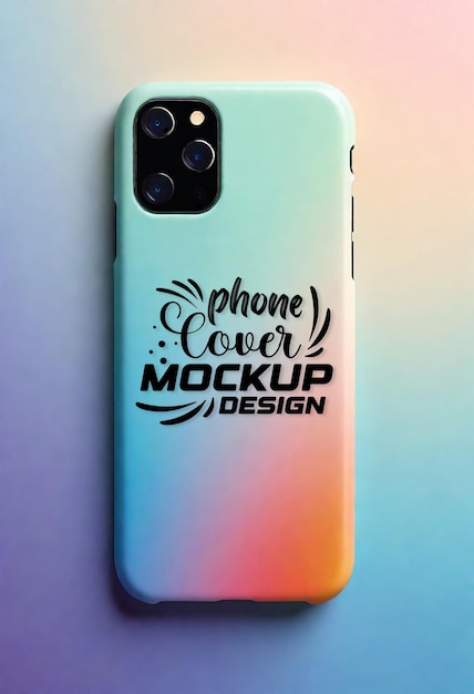 Premium mobile phone cover mockup PSD template