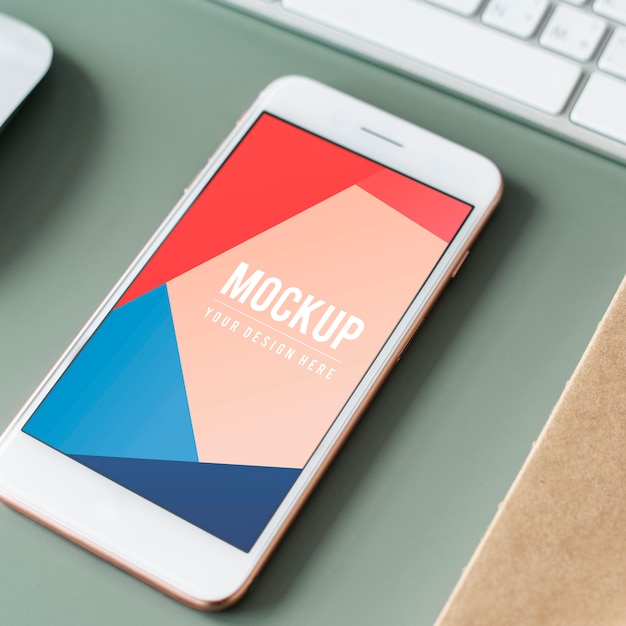 PSD premium mobile phone screen mockup template