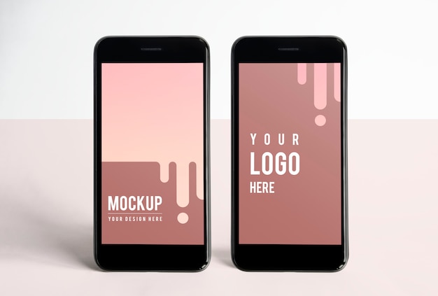 PSD premium mobile phone screen mockup template