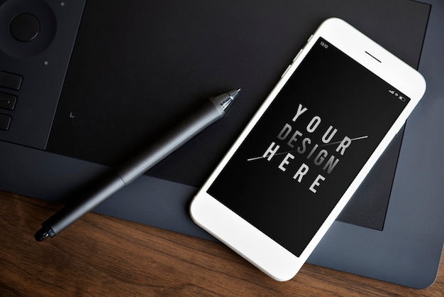 Premium mobile phone screen mockup template