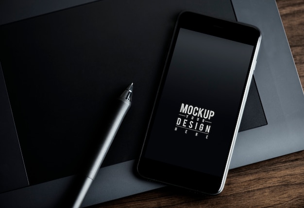 PSD premium mobile phone screen mockup template