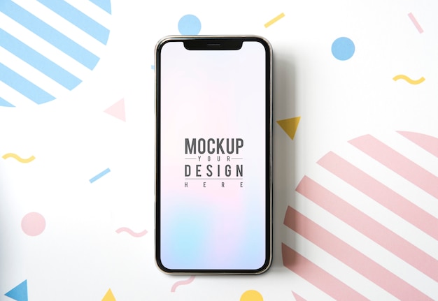 PSD premium mobile phone screen mockup template