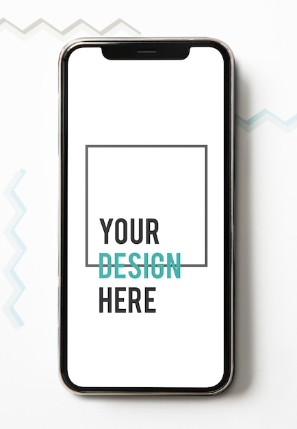 Premium mobile phone screen mockup template