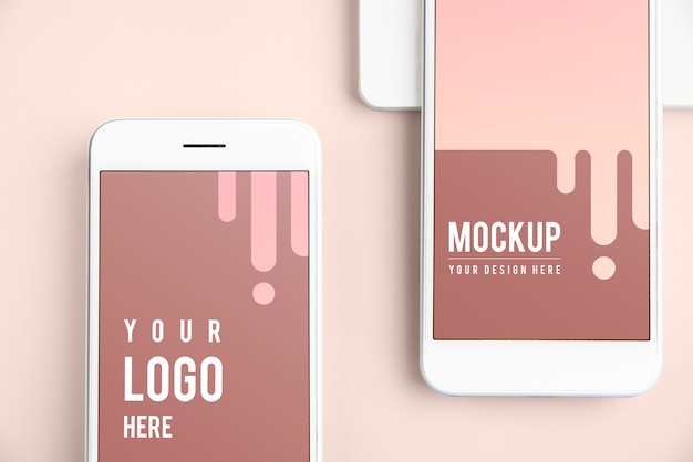 Premium mobile phone screen mockup template